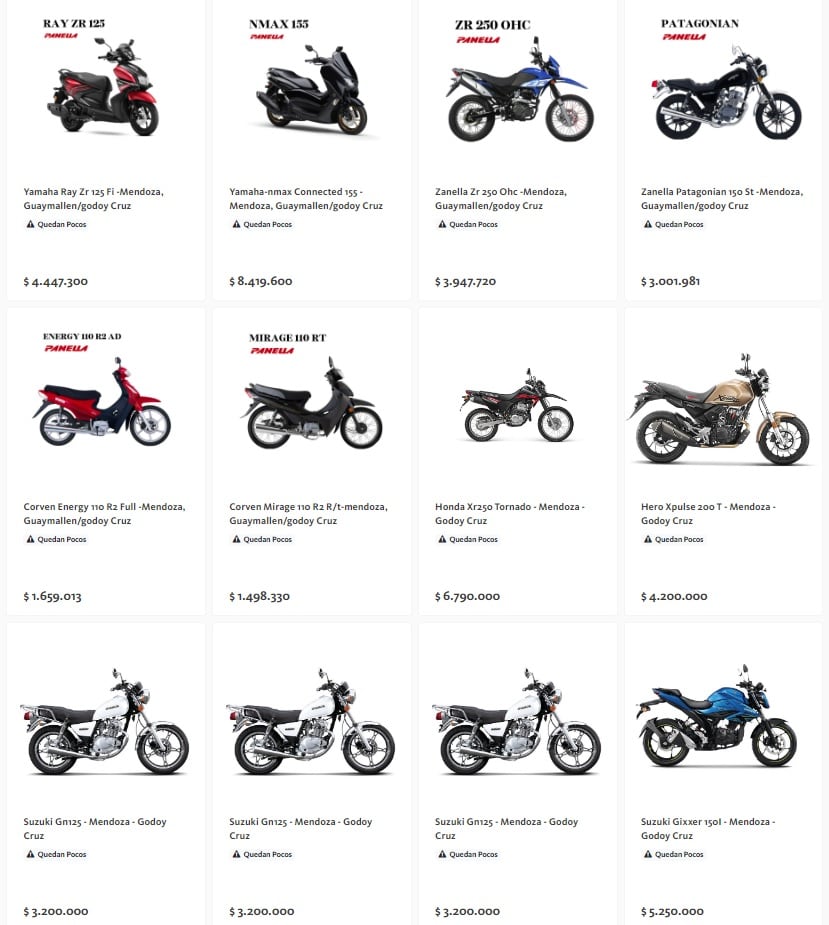 Créditos para comprar motos