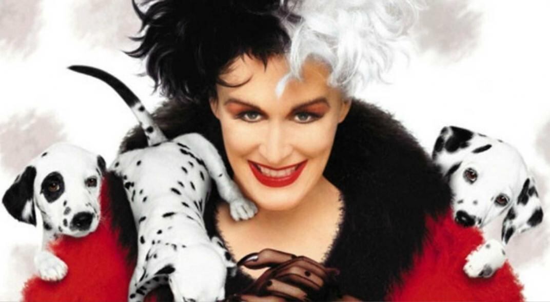 Glenn Close en su famosa interpretación de Cruella. 