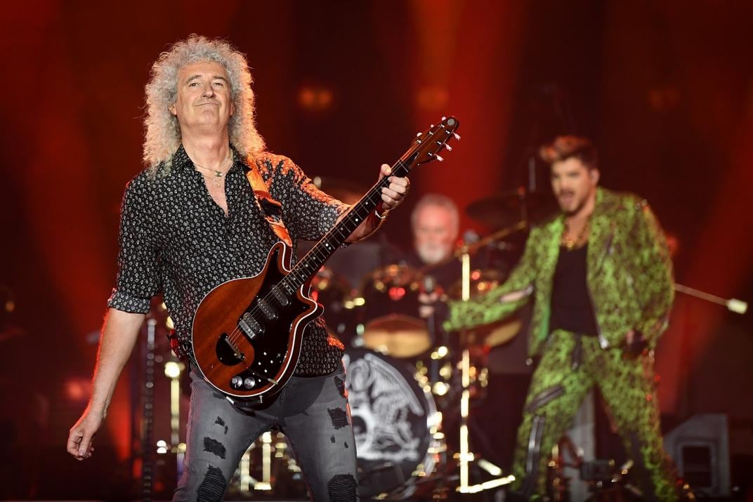 Brian May y Adam Lambert de Queen. (DPA) 