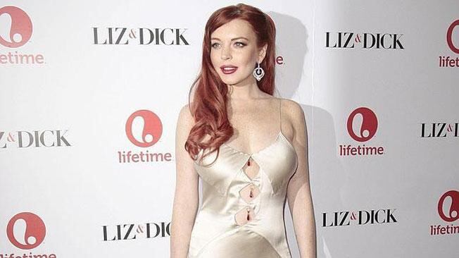 Lindsay Lohan en la avant premier de "Liz & Dick"