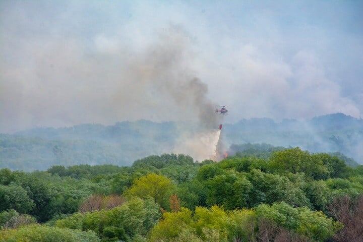 Incendios forestales en Chubut. Foto: Municipalidad de El Hoyo