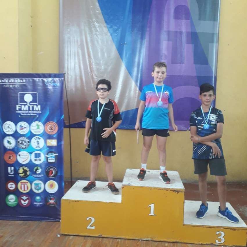 
Podio Sub 13. Girotti, Gallardo y Achua, celebraron.  | Gentileza
   