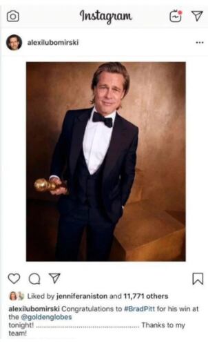 
Brad Pitt posa con su Globo de Oro. | Gentileza - Clarín
   