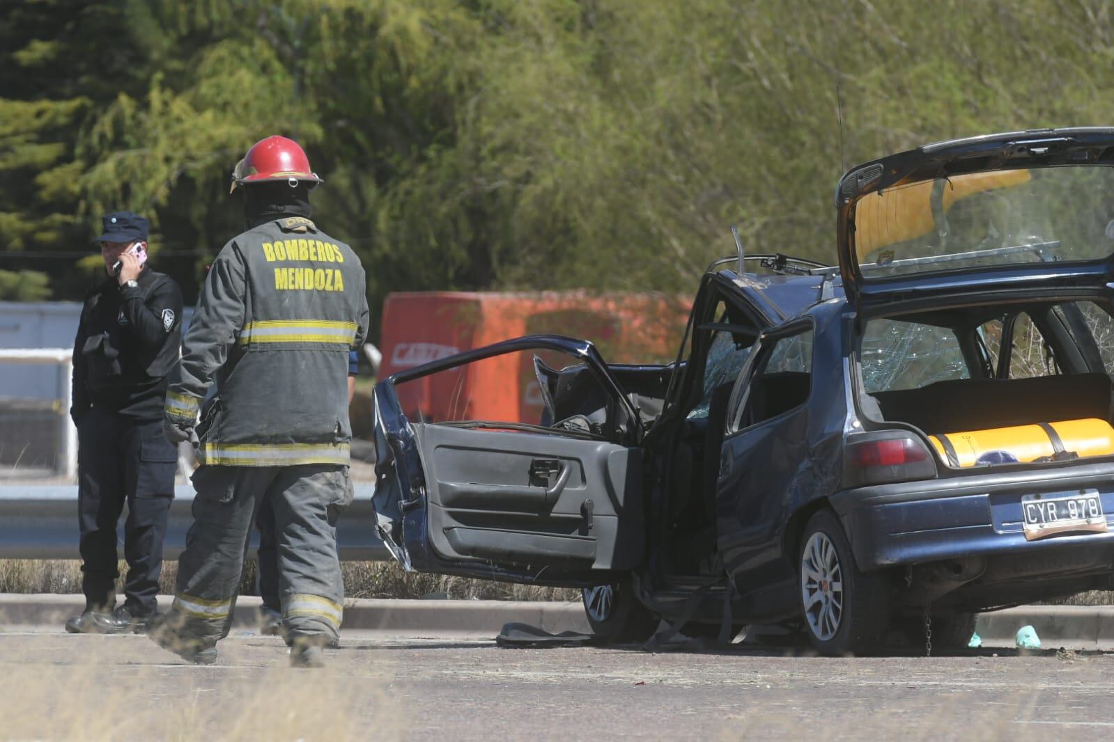 Choque fatal en Luján. Ignacio Blanco / Los Andes