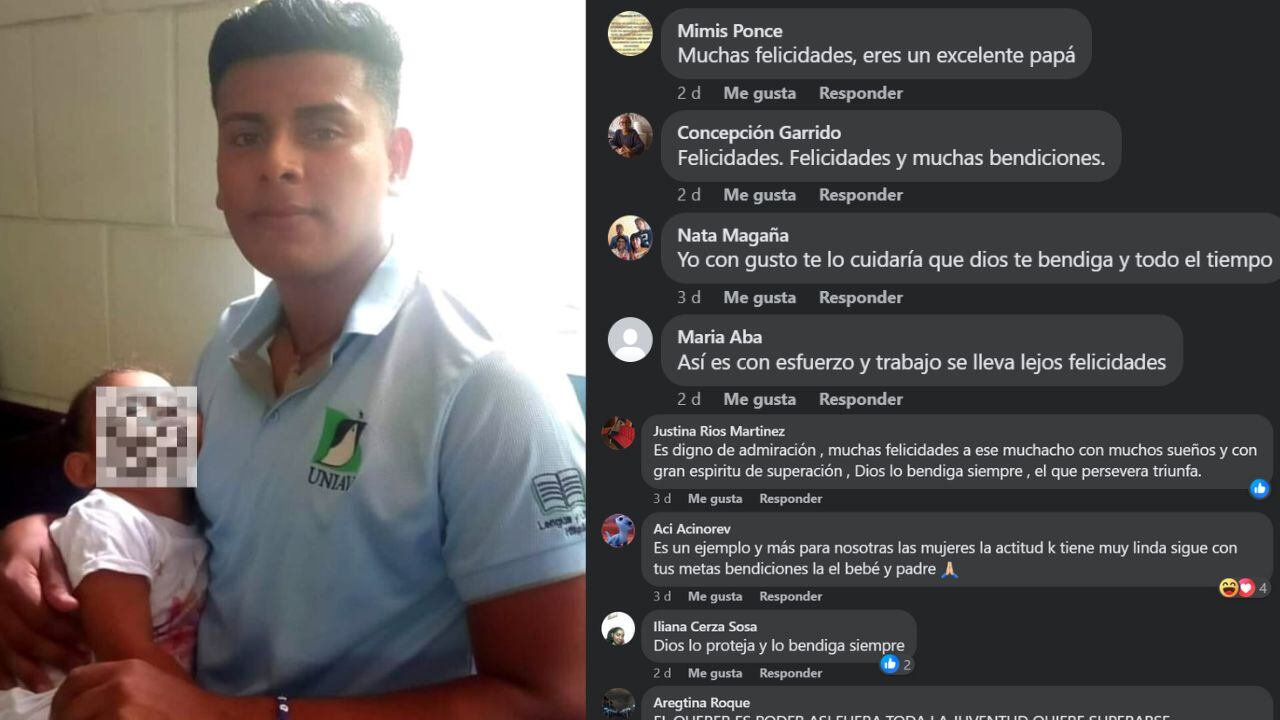 Algunos comentarios que recibió Donald Mena por su enorme dedicación. 