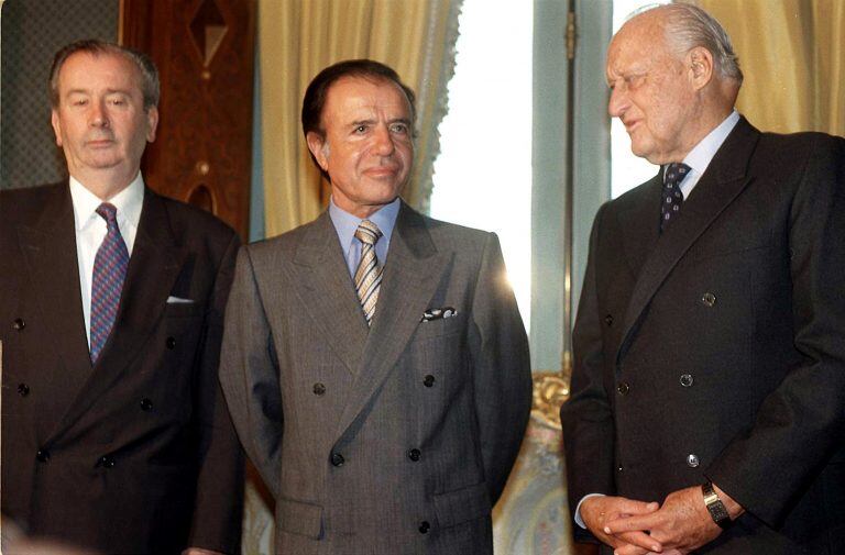 Con Julio Grondona y Joao Havelange.