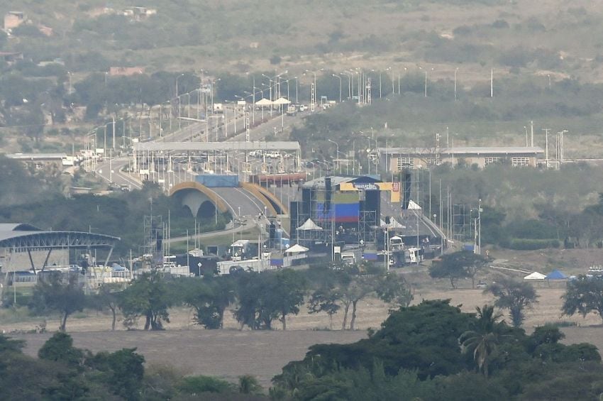 
Así luce el escenario del Venezuela Aid Live en Cúcuta, Colombia. | AFP
   