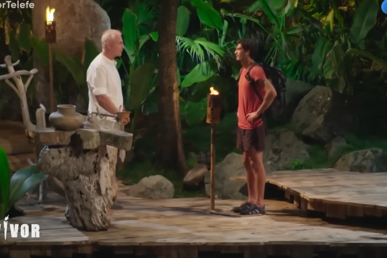 Marley y Tomás en Survivor expedición Robinson. (Captura)