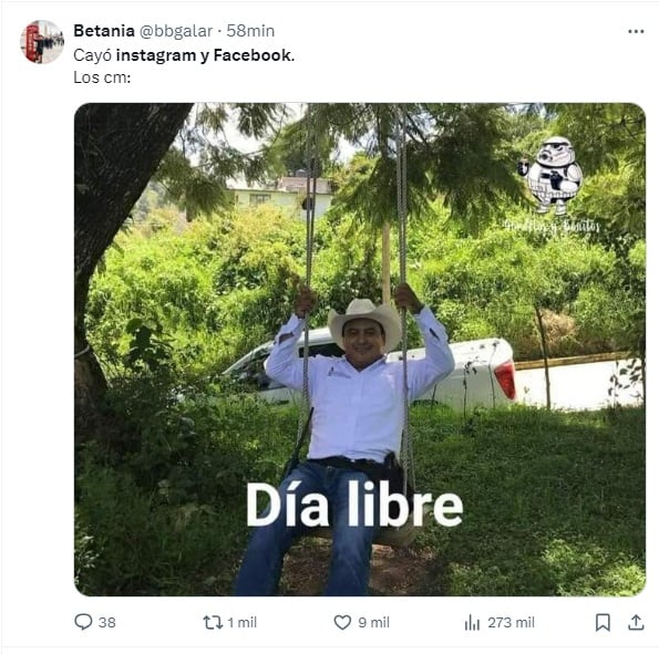 Memes en X por la caída de Facebook e Instagram