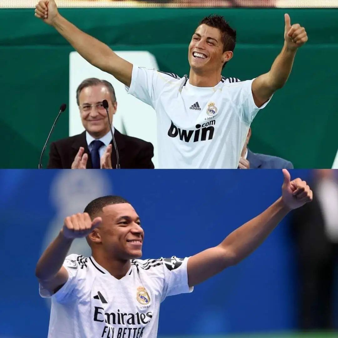 Las similitudes en las presentaciones de Cristiano Ronaldo y Mbappé