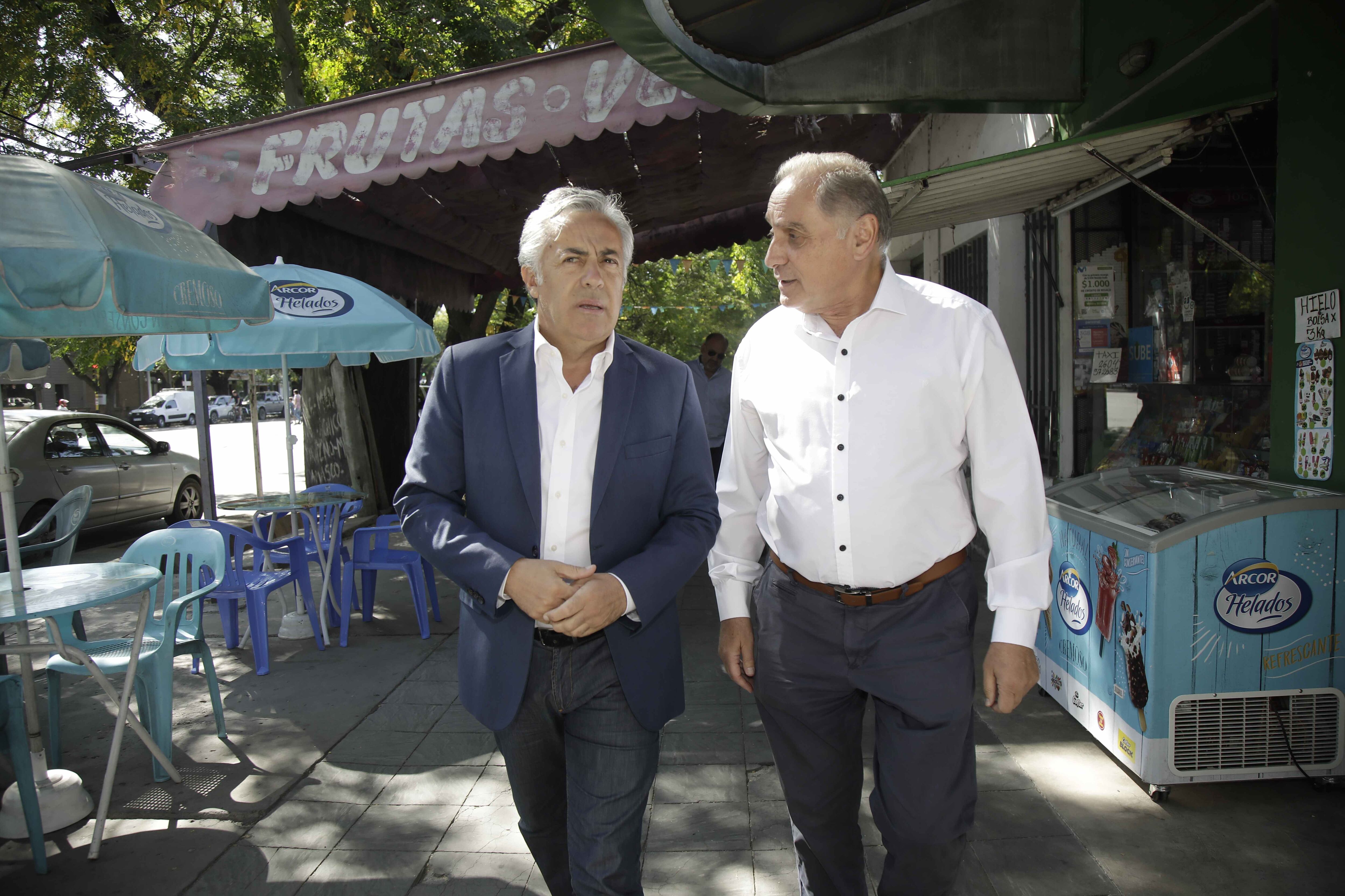 Alfredo Cornejo presentó a Abel Freidemberg como precandidato a intendente de San Rafael. Foto: gentileza prensa Cornejo