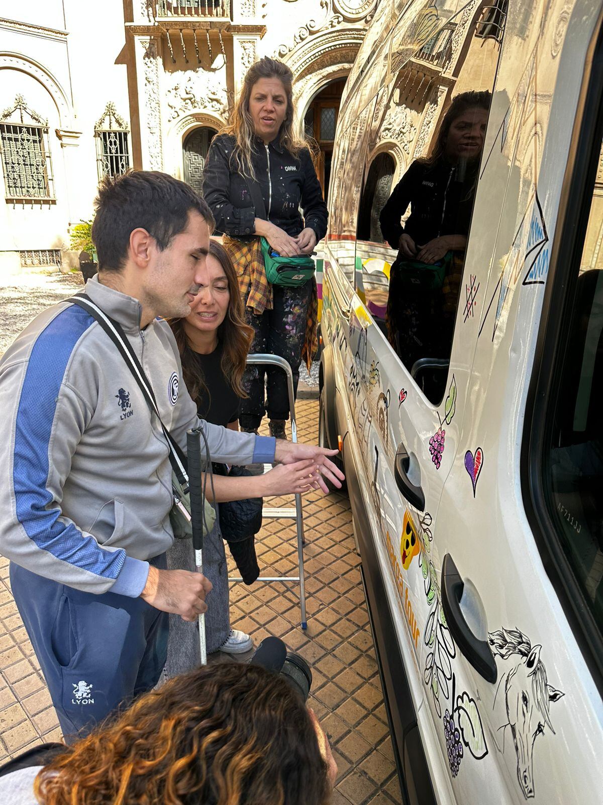 Una persona ciega se sumó a la jornada. | Foto: gentileza