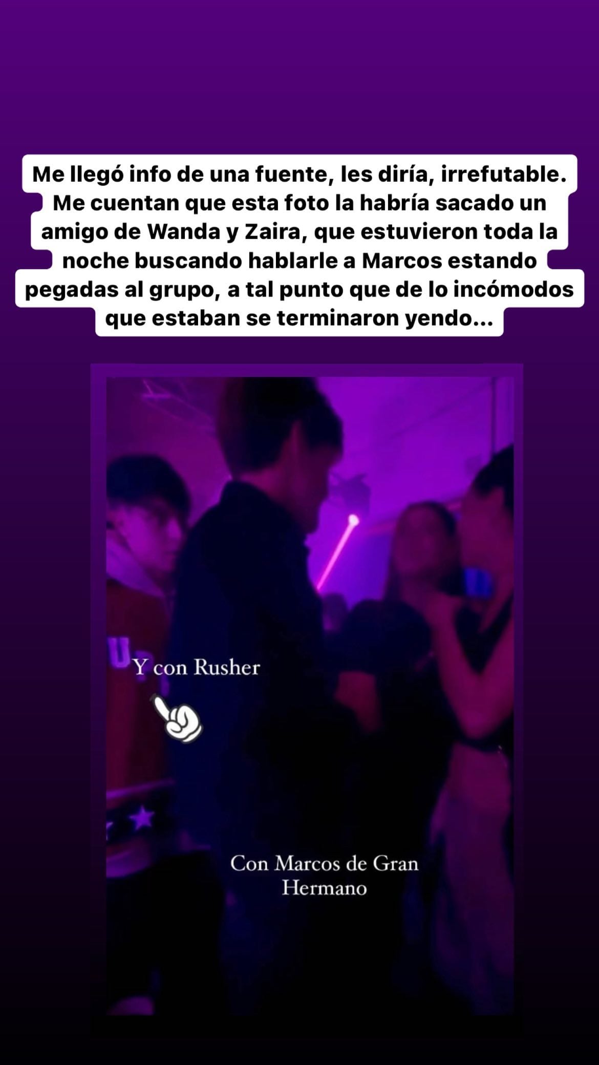 La mediática no habría tenido un encuentro muy afortunado con Marcos.