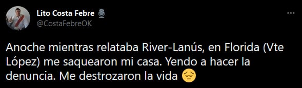 El relato de Lito sobre la situación que le tocó vivir