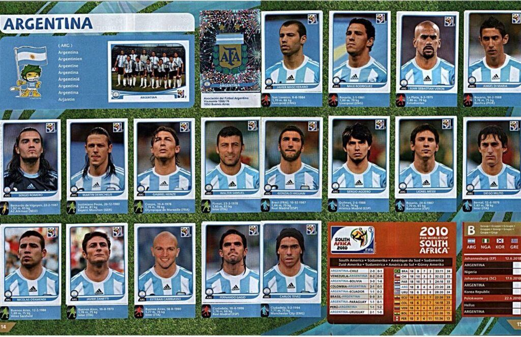 Álbum del Mundial del 2010 / Gentileza: Diario con Vos