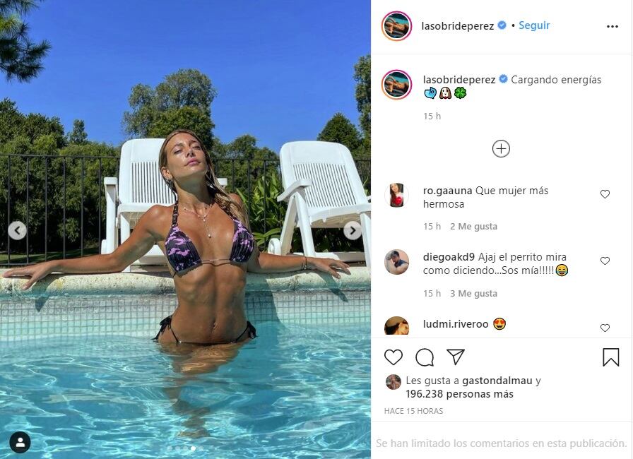 Sol Pérez en Instagram