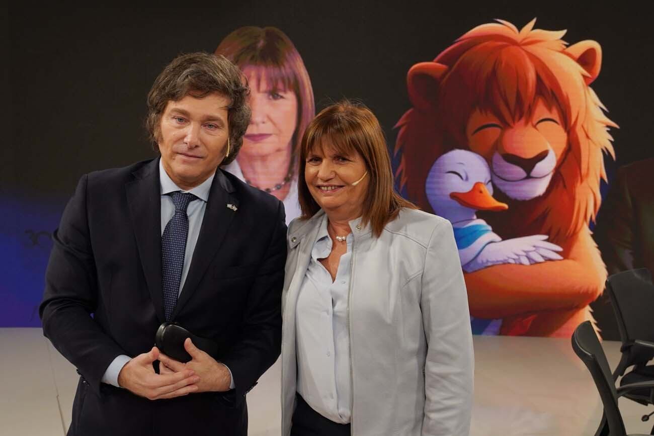 Milei y Bullrich (Clarín).