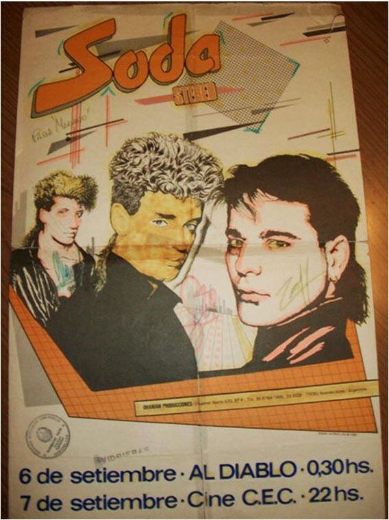 
    Afiche. Promoción del recital de Soda Stereo en el CEC.
   