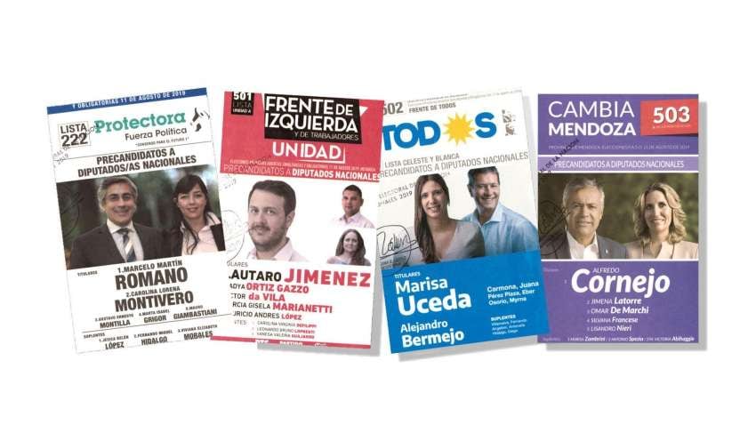 
Estas serán las boletas de cada frente político. 
