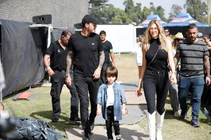 Marcelo Tinelli, Lorenzo y Guillermina Valdés.