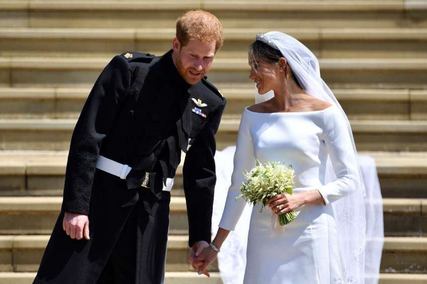 
Harry y Meghan en su casamiento celebrado en 2018. | AP
   