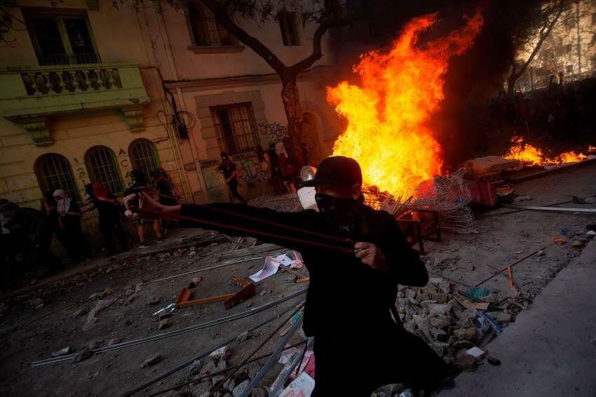 
Chile vivió ayer una agitada jornada de movilizaciones | AFP
   