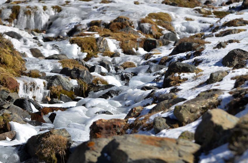 
Arroyos congelados tras las ultimas nevadas | Foto: Claudio Gutierrez / Los Andes
   