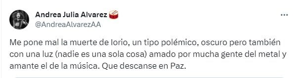 Los famosos despidieron al metalero en sus redes sociales.