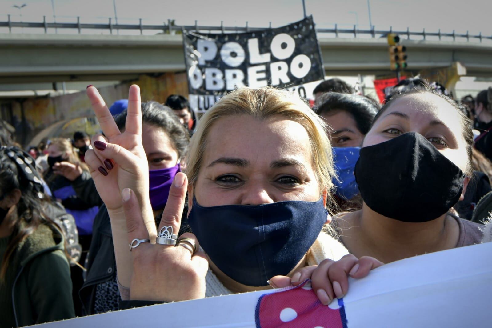 Manifestación Polo Obrero en Nudo Vial.