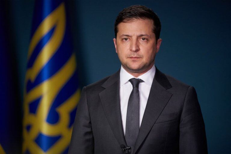 El presidente ucraniano, Volodymyr Zelensky durante la conferencia de prensa de este sábado. (Foto:Ukrainian Presidential Press Service/AFP)