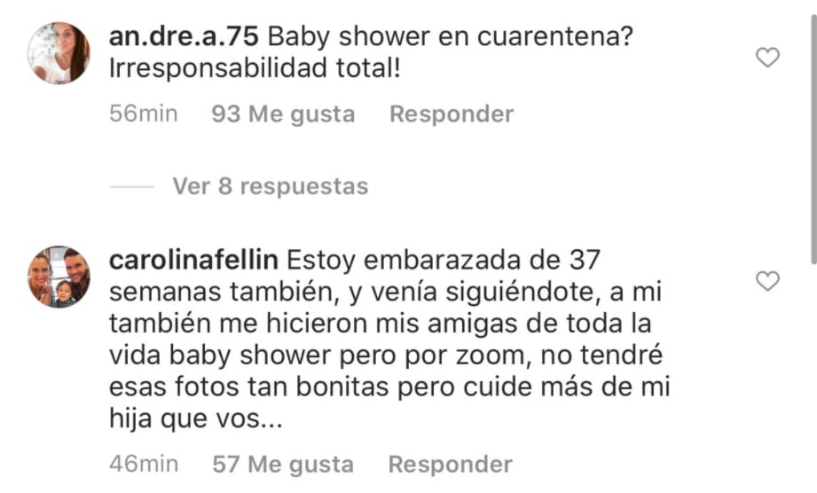 La modelo festejó su baby shower