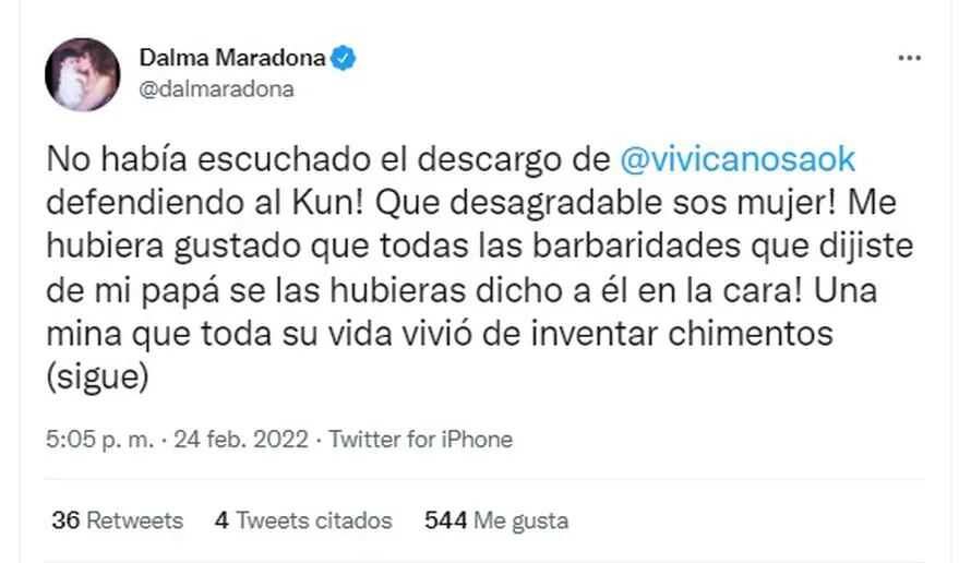 Dalma Maradona disparó sin filtros contra Viviana Canosa