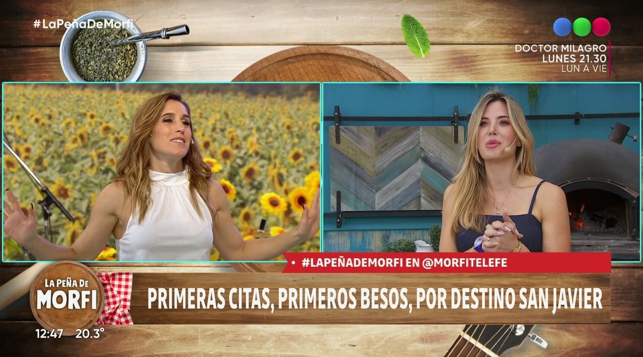 Soledad Pastorutti y Jésica Cirio en "La peña de Morfi" (Telefe) 