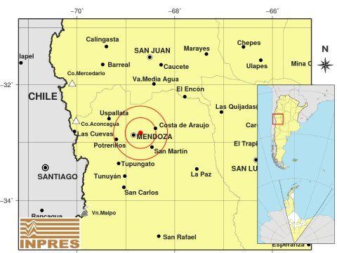 
Sismo registrado en Mendoza
