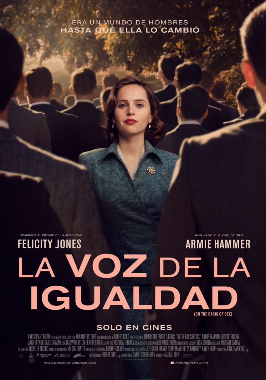 
En la piel de una gran mujer. Felicity Jones es la jueza Ruth Bader Ginsburg en el filme “La voz de la igualdad”. | Gentileza
   