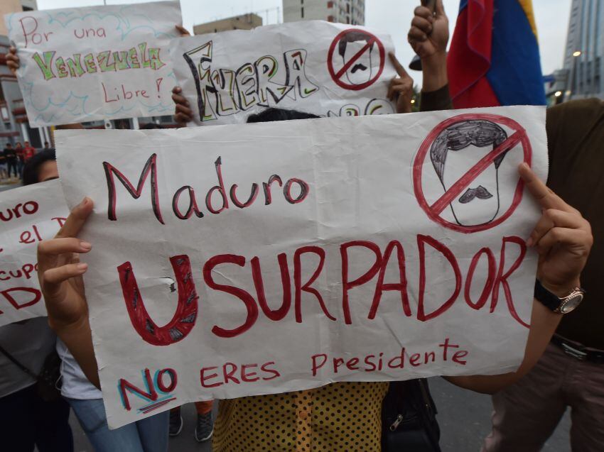 
Protestas. Reclamos contra Maduro en Lima. | AP
   