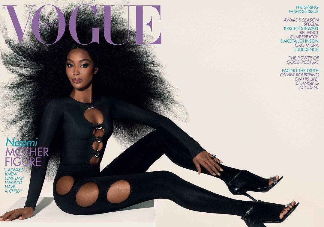 Naomi Campbell presentó en sociedad a su hija en la portada de Vogue