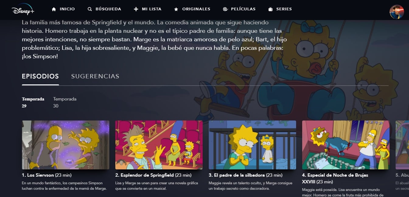 Los Simpson en Disney+