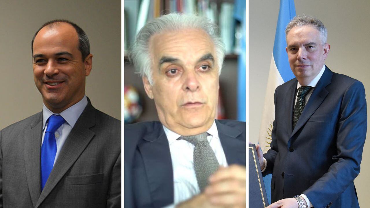 Los cancilleres Marcelo Suárez Salvia, Martín García Moritán y Marcelo Balbi Calvo.