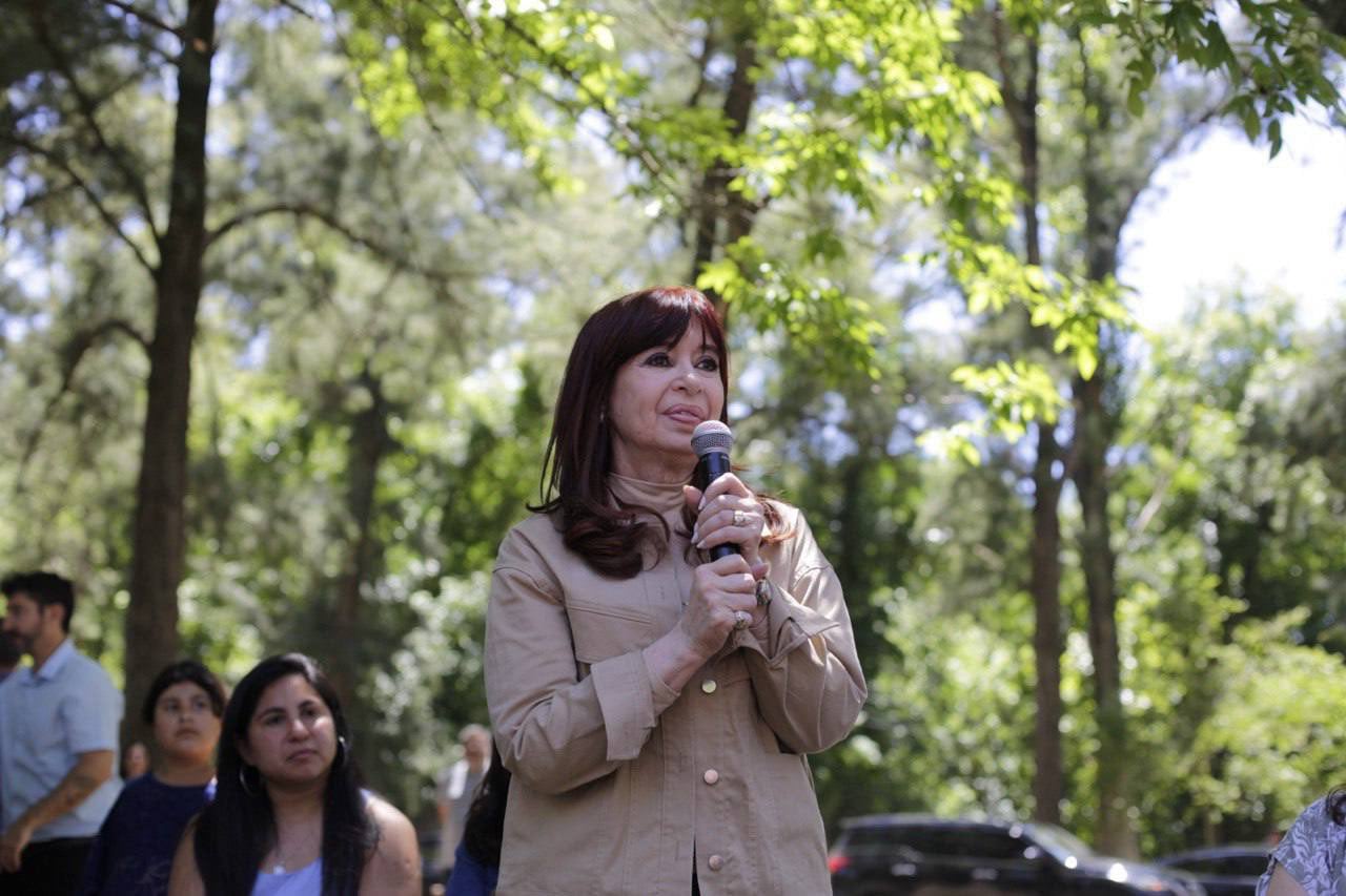 Cristina Kirchner participó de un acto en Moreno.