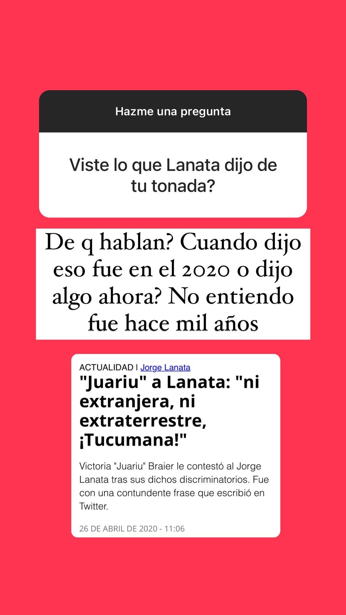 La panelista de Cortá por Lozano y ex participante de Masterchef arremetió contra Jorge Lanata