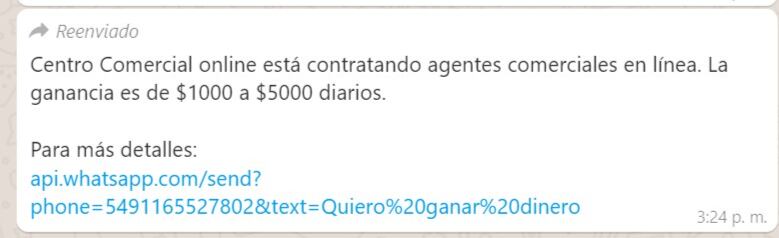 Un mensaje de Whatsapp desorientó a cientos de mendocinos.