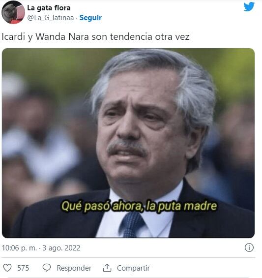 Alberto Fernández, protagonista también de los memes de Wanda y Mauro