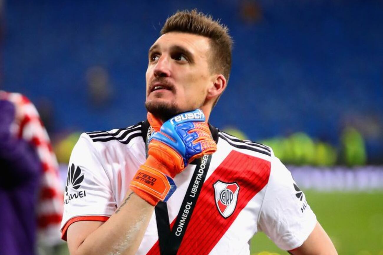 Franco Armani, un histórico en el arco de River. Ganó todo con el club y respetará su contrato. / archivo 