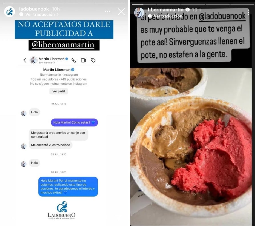 Martín Liberman pidió helado gratis de canje y lo escracharon