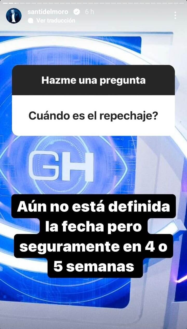 Santiago del Moro reveló cuándo será el repechaje en Gran Hermano