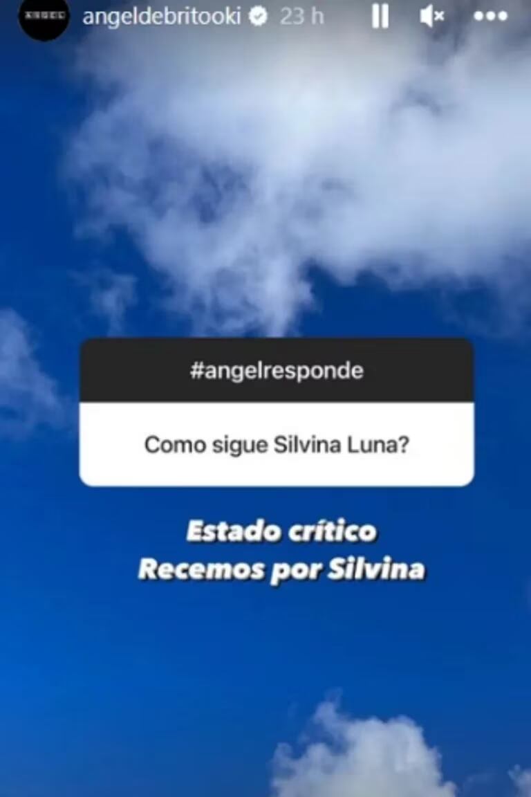 Ángel de Brito pidió que se rece por ella.