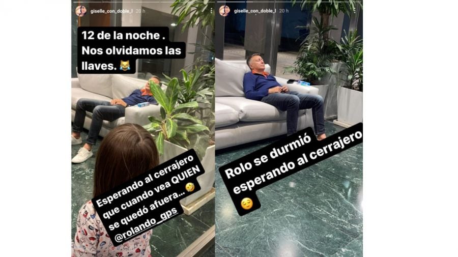 Rolando Graña se quedó dormido en el sillón y su pareja lo escrachó en las redes