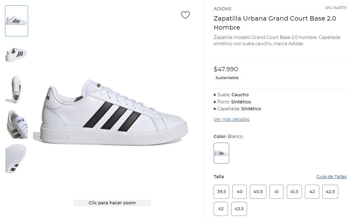 Zapatilla urbana Adidas hombre (París)