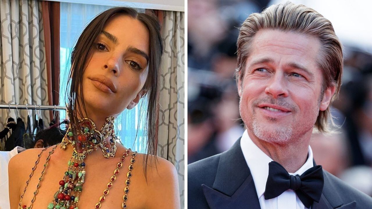 Emily Ratajkowski y Brad Pitt